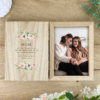 Personalised Pink Floral Book Photo Frame – Custom Message Keepsake Gift - Image 2