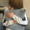 Personalised Memorial Cuddle Cushion – Three Photo Ashes Keepsake Pillow with Faux Fur - Image 3