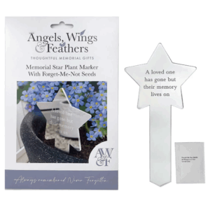 Memorial Star Plant Marker with Forget-Me-Not Seeds – Remembrance Garden Tribute