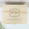 Personalised Wooden Memory Box – Pine Wreath Design, Keepsake in 4 Sizes - Image 2