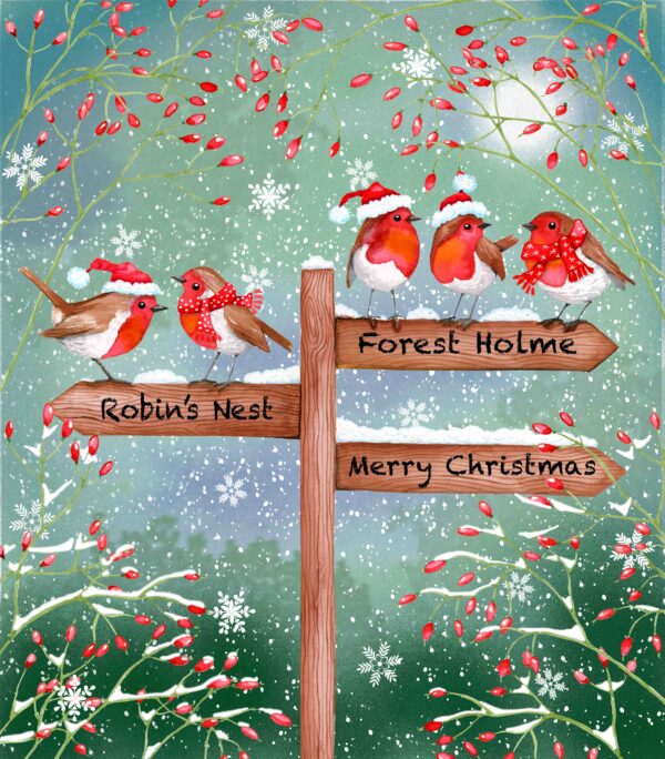 Robins on Sign